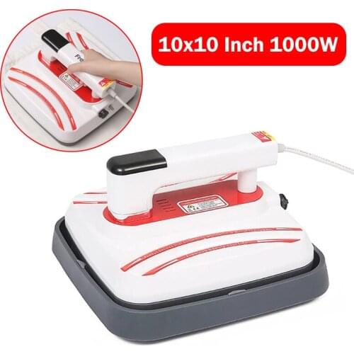 10x10inch 1000W Heat Press Machine Portable Hot Stamping Printing Embossers For T-shirts Heat Sublimation Digital Transfer Tools