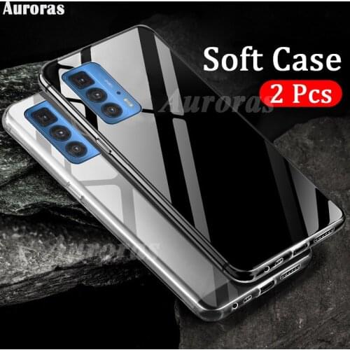 Auroras 2 pcs Case For Moto Edge 20 Pro Clear Water Soft Case Transparent Phone Cover For Motorola Edge 20 Lite Clear Case