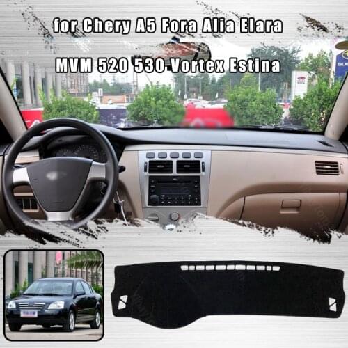 Car Dashboard Cover Dash Mat for Chery A5 Fora Alia Elara MVM 520 530 Vortex Estina Auto Non-slip Sun Shade Pad Carpet