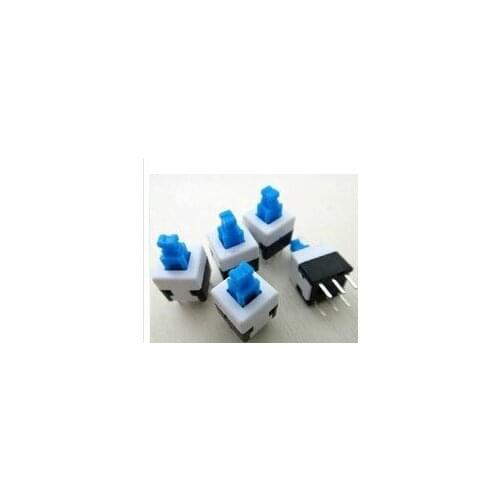 Free Shipping 200pcs 8*8 self locking switch,Long life use 8mm x 8mm Miniature Self-locking Switch Push Rectangle Button 6-pin