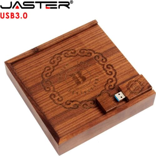 JASTER USB 3.0 WOOD Photo Unique Album Box usb flash drive Pendrive 16GB 32GB Photography gift free LOGO (size 170*170*35 mm)