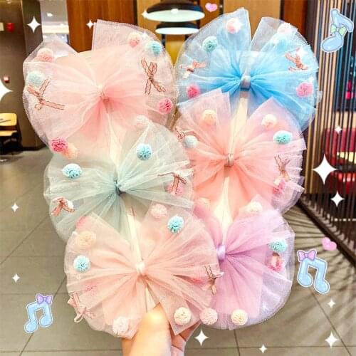 Baby Chiffon Hairgrips Cute Bow Hairpin Ponytail Holder Headband Sweet Barrettes Colorful Butterfly Girl Kids Hair Accessories