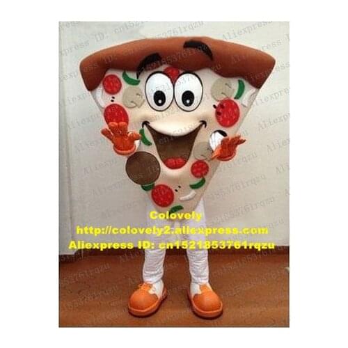 Pizza Cake Fast Food Mascot Costume Adult Cartoon Character Suit Expo Fair Motexha Spoga Commercial Strip Drive zz6620