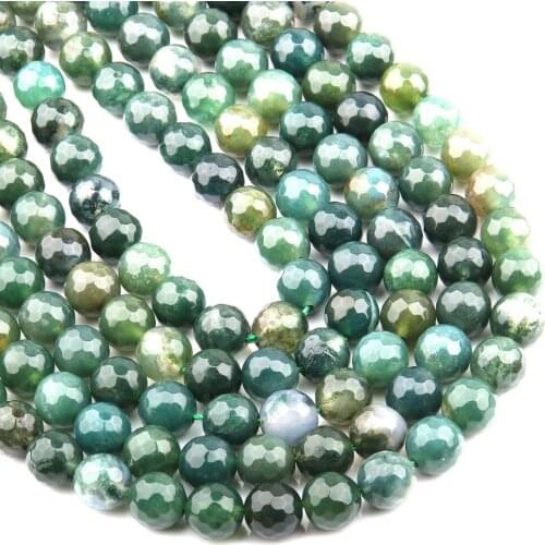 Round Faceted Indian Agat Beads Natural Stone Beads Loose Beads For Bracelet Making for Jewelry Making Strand 15"