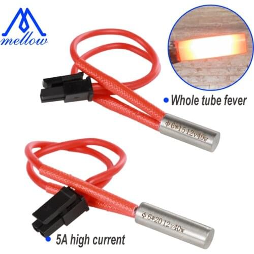 Hot!12V/24V 40W Simple Replacement M6*20/15/30 A End Length Ceramic Heater Cartridge For 3D Printer E3d V6 Titan Aero Cyclops