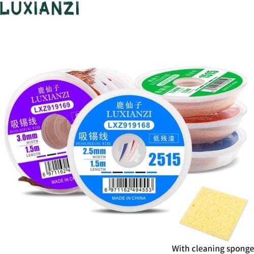 LUXIANZI 1PC Welding Wires Desoldering Braid For BGA chip Repair Tool Flux Soldering 1.5/2/2.5/3/3.5mm Solder Remover Wick Wire