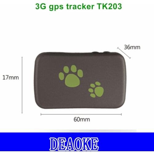 3G TK203 MINI GPS pet tracker Water-proof Dust-Proof Real-Time Tracking device AGS GPS Locator Motion alarm energy saving