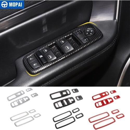 MOPAI Interior Mouldings Car Window Lift Switch Button Panel Decoration Cover for Dodge Charger 2011-2020