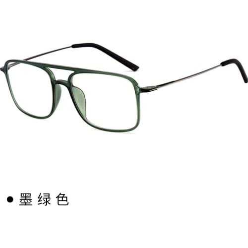 Double bridge myopia glasses frame optical glasses frame super light plastic titanium prescription glasses frame for men women