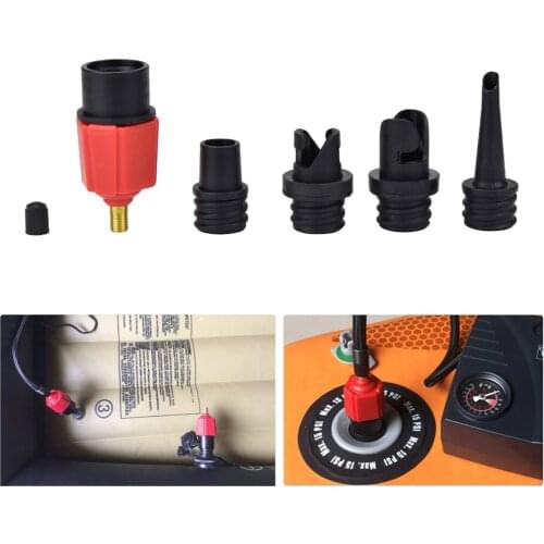 4-in1 Pump Adapter Inflatable Boat Air Valve Adaptor for Paddle Board Kayaking