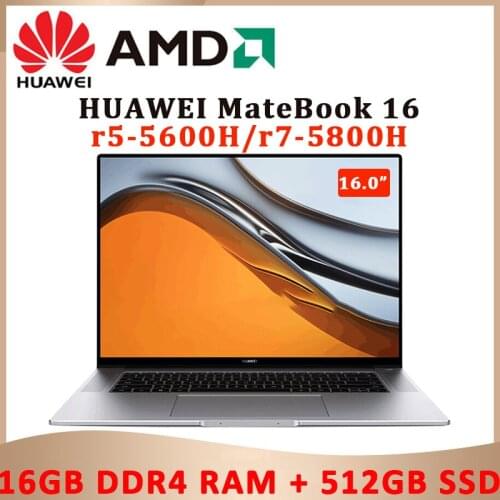 Huawei MateBook 16 2021 laptop R7 5800H 16GB RAM 512GB SSD full-screen 16inch 2.5K professional all-around touch screen computer