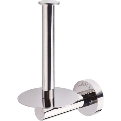 New 304 Stainless Steel Portarrollos Wall Mounted Round Tazas Toilet Rolling Kitchen Paper Holder