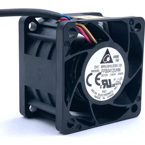 New Delta FFB0412UHN 4028 40MM 40*40*28MM 1U 2U server fan Big power Cooling fan 12V 0.81A with 4pin