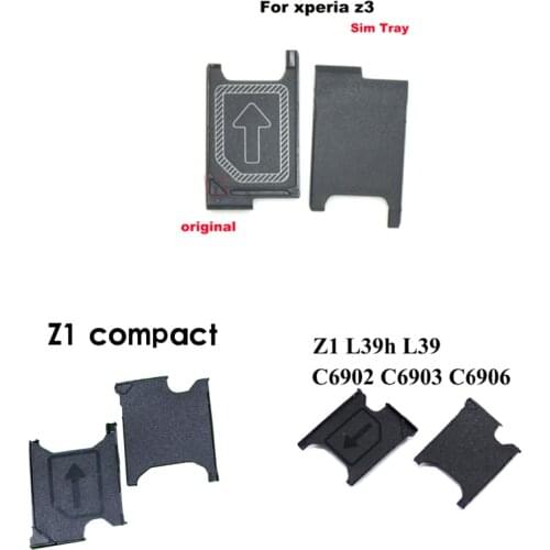 Original New Micro Sim Card Tray Holder Slot For Sony Xperia Z1 Z1 Compact Z3 Sim Card Holder Part