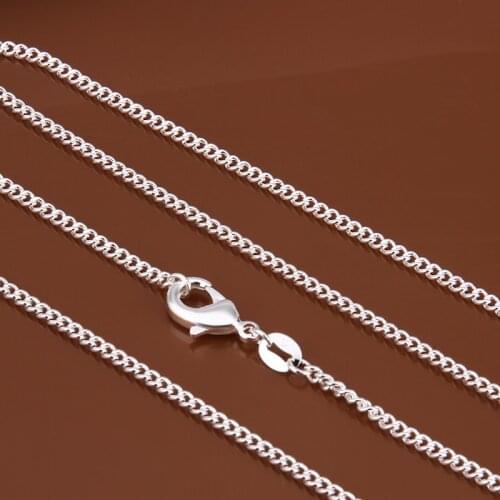 Selling! 10 pieces/pieces fashion N925 Silver color necklace, 2 mm N925 Silver color jewelry necklace 16 "-24" long