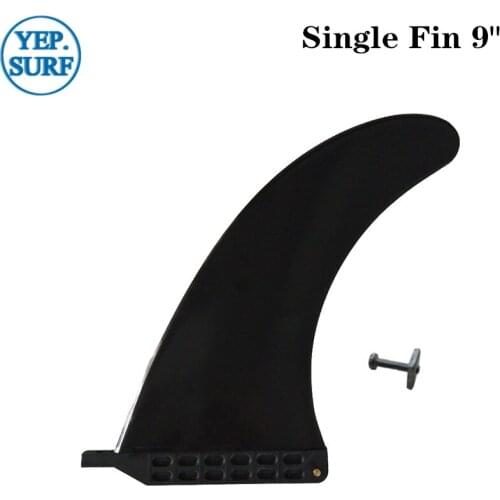 SUP Surf Fin 9.0 inch Black Fin 9.0 Length SUP Surfboard Single Fins stand up paddle