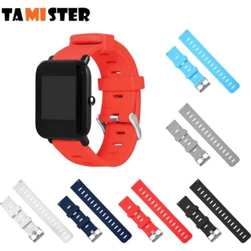 Silicone Watch strap for xiaomi huami amazfit bip WatchBands 20mm for Samsung Gear sport S2 Classic watch band
