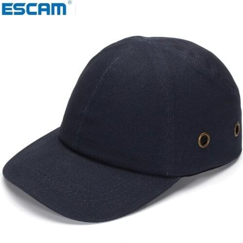 ESCAM Blue Baseball Bump Caps - Lightweight Safety Hard Hat Head Protection Caps Workplace Safety Helmet