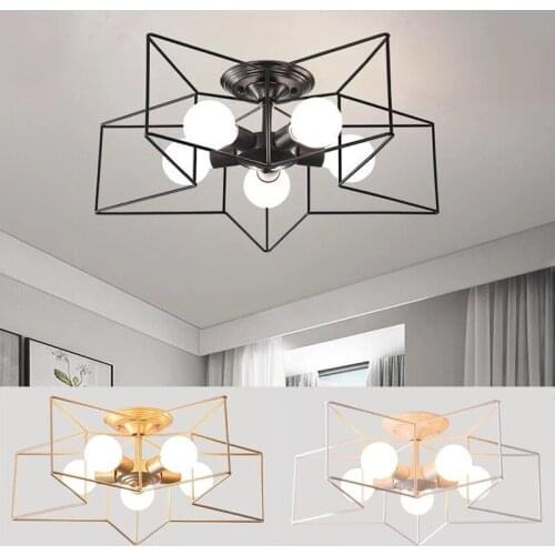 Modern Star Led Ceiling Light Kitchen Living Room Lights Hanging Lamp Loft Industrial Decor Bedroom Stair Home Lighting Fixtures