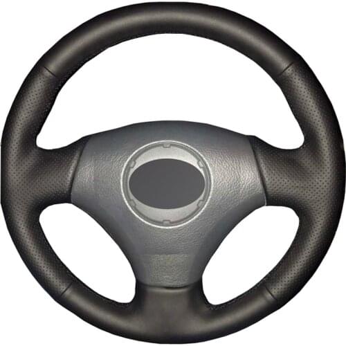 Hand-stitched Black Artificial Leather Car Steering Wheel Cover for Toyota Vios Mark 2 Corolla 2000-2004 Lexus GS430 GS300 2004