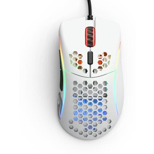 Mouse Glorious Gaming Model D- Minus (Small) White Matte (Branco Fosco) - Model D minus Matte Black (Preto Fosco)