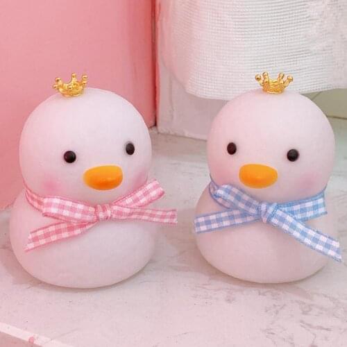 Vinyl 36W Little Duck Night Light Child Kids Room Decor Gift LED Fairy Lamp with Bowknot Student Bedroom Desktop Decorations