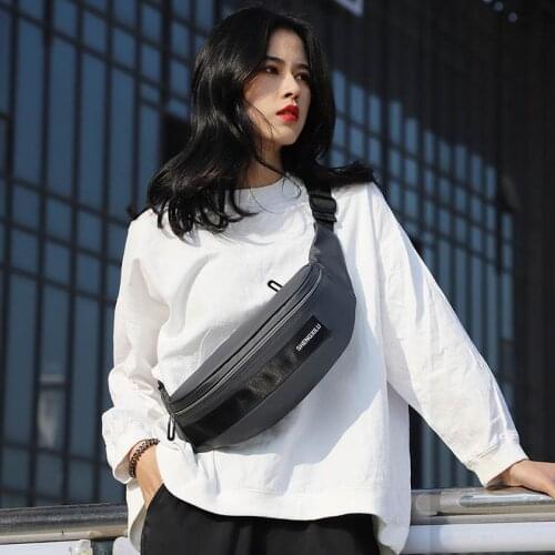 Waterproof Sports Crossbody Bags Men Banana Waist Pack Large Capacity Messenger Bags Travel Chest Pouch Unisex Belt Fanny Pack