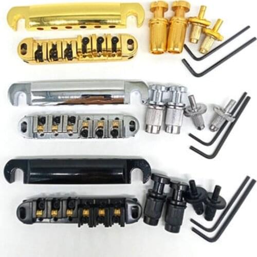1 set High-end electric guitar string bridge LP electric guitar string bridge Zinc Alloy Bridge Tail Stop Repair Tool Parts Repl