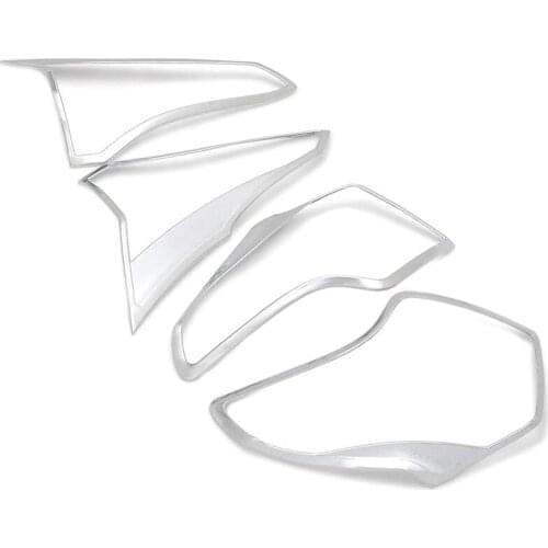 ABS Chrome Rear Tail Lights Cover Trim Bezels for Toyota RAV4 RAV-4 XLE LE Outside Accessories 4PCS/Set