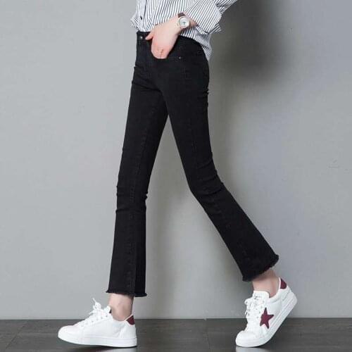 Woman Jeans Pants Autumn and Winter Womens High Waist Loose Black Jeans Pantalones Vaqueros Mujer