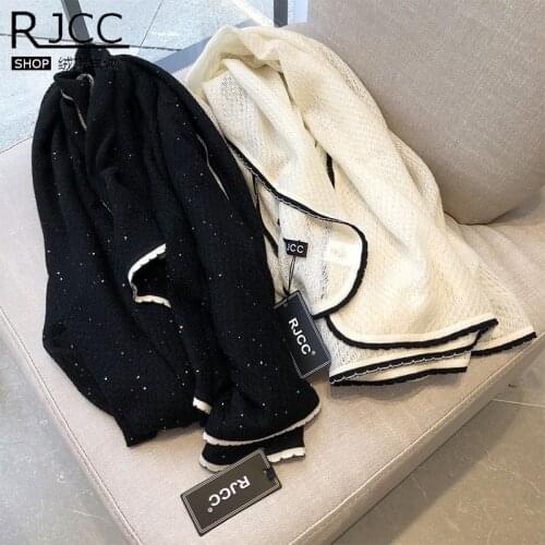 Pure 100% Cashmere scarf women Winter Autumn Warm Knitted Cashmere Wrap Stoles White Black Pashmina scarf shawl 200cm