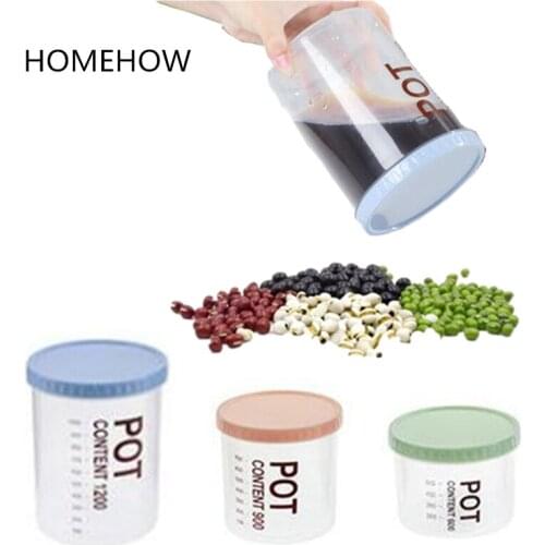 1PC/Lot Kitchen Plastic Storage Box 500ml/700ml/1000ml Food Grain Snack Containing Box Outdoor Refrigerator Storage Seal Pot