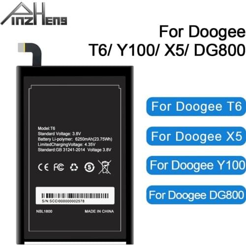PINZHENG Phone Battery For Doogee X5 Y100 T6 Pro DG800 High Quality Replacement Phone Battery For DOOGEE X5 Y100 T6 Pro DG800