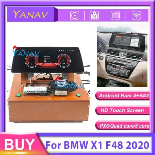 Car GPS navigation touch screen Decoding Box For-BMW X1 F48 ID6 2020 Interface Android car radio player decoder interface 10.25