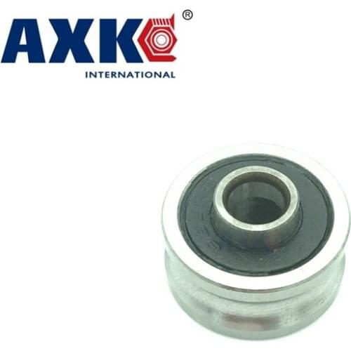 Free shipping high quality TU16 T16 U16 T16.5 ABEC5 6mm pulley bearings 5x16.5x9x11mm U groove roller wheel ball bearing T-U-16