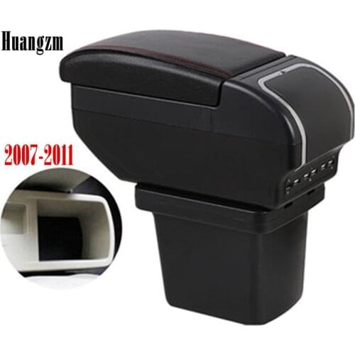 For Hyundai Elantra Touring i30 FD i30cw 2007-2011 Dual Layer Armrest Arm Rest Center Console Storage Box Leather 2008 2009 2010