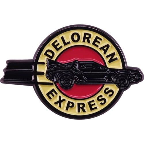 Delorean Express Pin Badge Great collection for any Back to the Future enthusiast