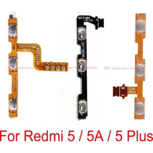 New Power ON OFF Switch Volume Side Button Key Flex Cable For Xiaomi Mi Redmi 5 5A Plus 5+ 5plus Volume Power Flex Spare Parts