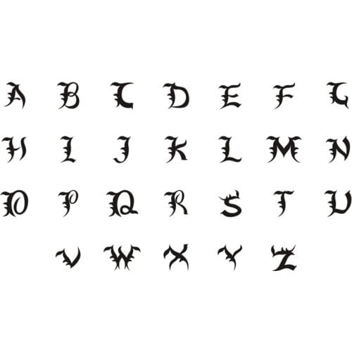 26PCS/lot Small Swirl Cursive Artistic Roman Greek Latin English All A-Z Monogram Initial Alphabet Letter Family Name Necklaces