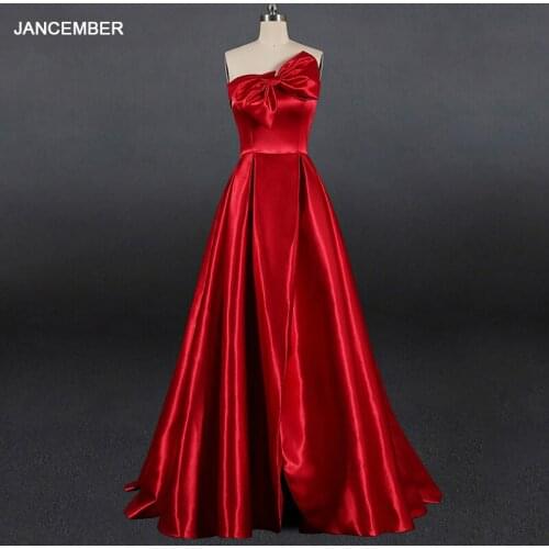 LSDZ47 Wine Red Elegant Slim Sleeveless Bow Evening Dress a- Line Dress Backless Zipper Design Party Dress