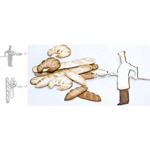 Mmao Crafts Metal Steel Cutting Dies New Bakers baguette spatula Stencil For DIY Scrapbooking Paper/photo Cards Embossing Dies