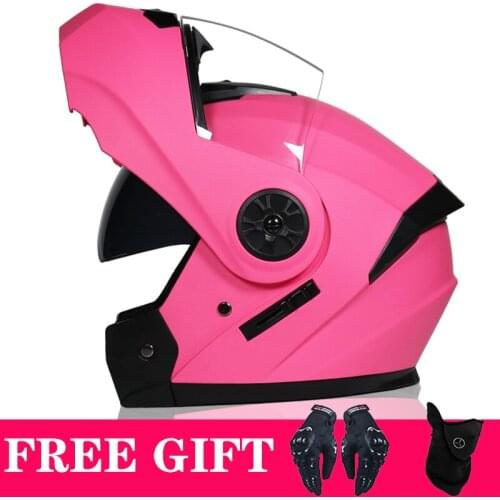 2021 Latest DOT Approved Safety Modular Flip Men Women Motorcycle Helmet Full Face Voyage Racing Dual Lens Helmet Interior Visor