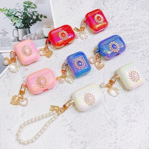Newest Rainbow Jewelry Earphone Case For Airpods 2 1 Case Pro3 Cute Hard Bluetooth Wireless Protective Cover For Airpods 2 Shell