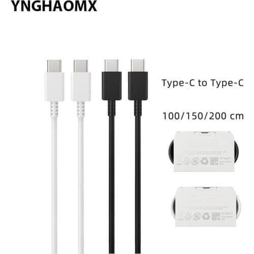 Wholesale 500pcs/lot 1m 1.5m 2m type-c to type-c Cable Quick Charge PD Fast Charging cable for samsung note10 mobile phone