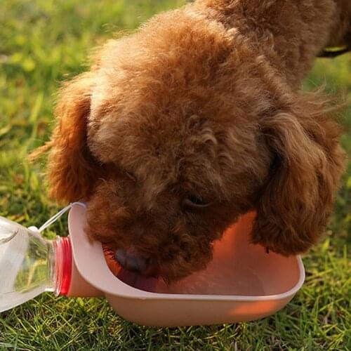 Portable Water Feeder Wide Mouth No-Spill ABS Portable Pet Feeding Bowl for Puppy Dogs Water Drinker Accessories Supplies