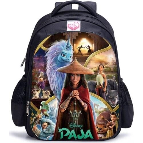 Disney Raya and The Last Dragon Backpack Kids Cartoon Primary School Bags For Boys Girls Anime Children Bookbag Mochilas Gift