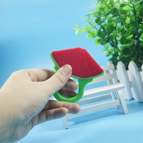 Food Grade Top Silicone Teether Fruits Shape Baby Teethers Baby Dental Care Toothbrush Training for Baby Care Supplies