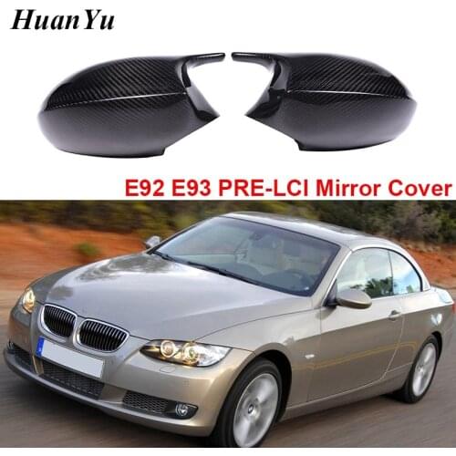 New Look Carbon Fiber Replacement E92 E93 Pre-LCI Side Door Mirror Caps for BMW 3 Series 2-Door Mirror Cover 2006-2009 320i 335i