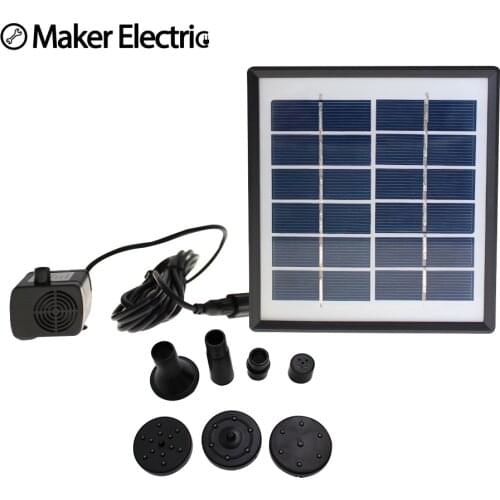 Solar Pumps 1.5w 6v 175 l/h small solar landscape fountain equipment Garden pool decoration MKGY-D-0015 Solar pane