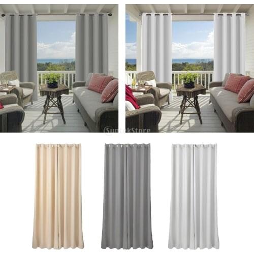 Waterproof Curtain Outdoor Pergola Patio Stain Proof Thermal Insulated Drape